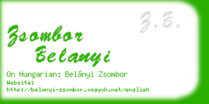 zsombor belanyi business card